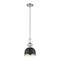 Z-Lite Melange 1 Light Mini Pendant, Matte Black 725MP-MB+CH - alternate 1